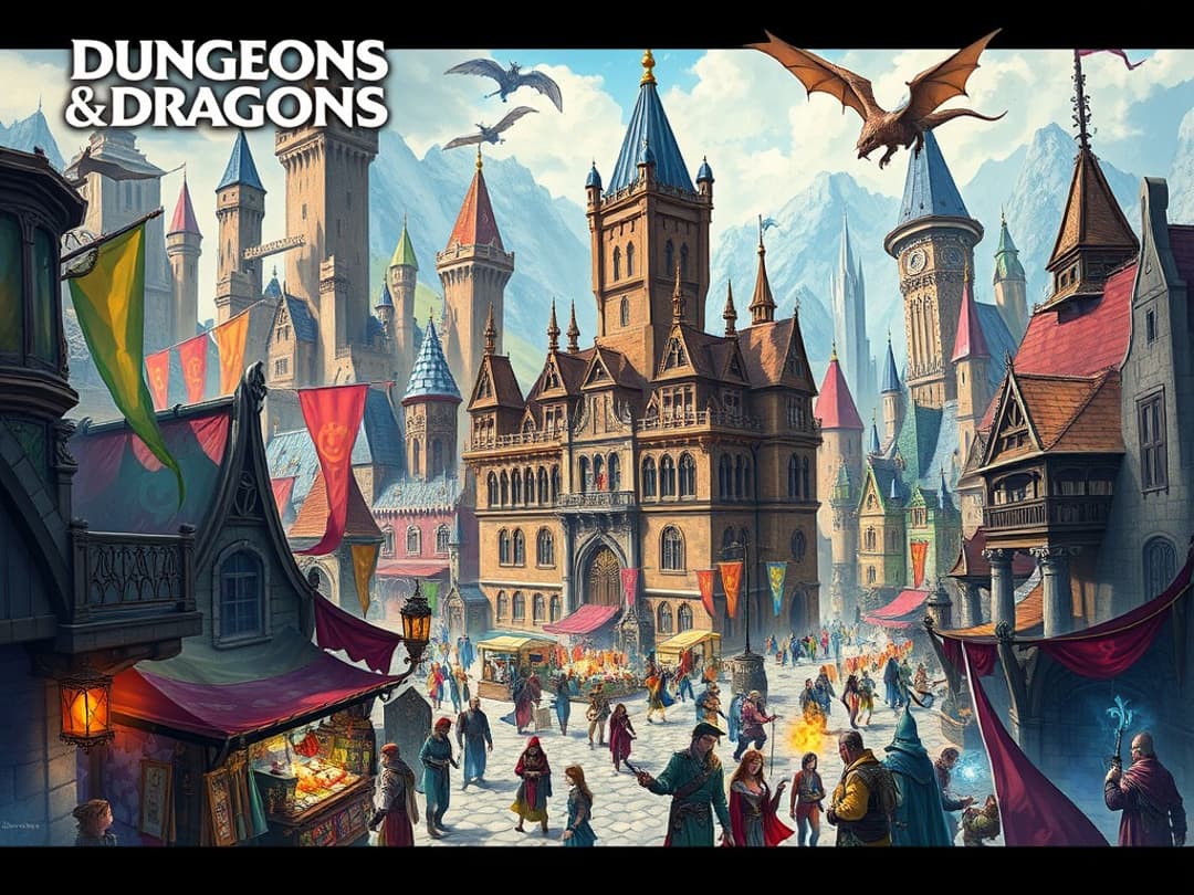 dnd city illustration