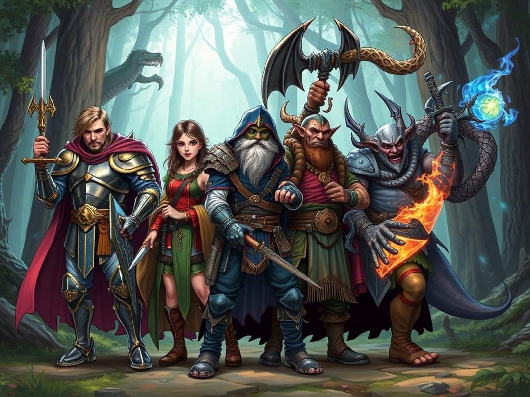 Dnd party name generator illustration