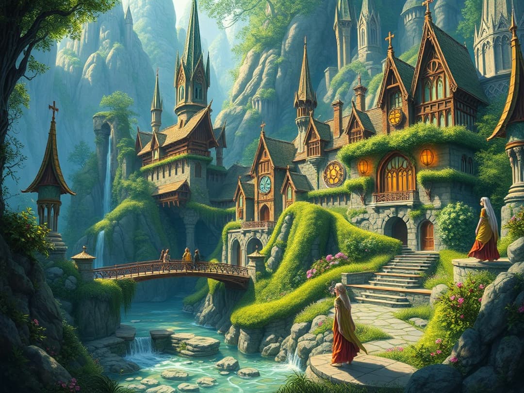 elven city illustration