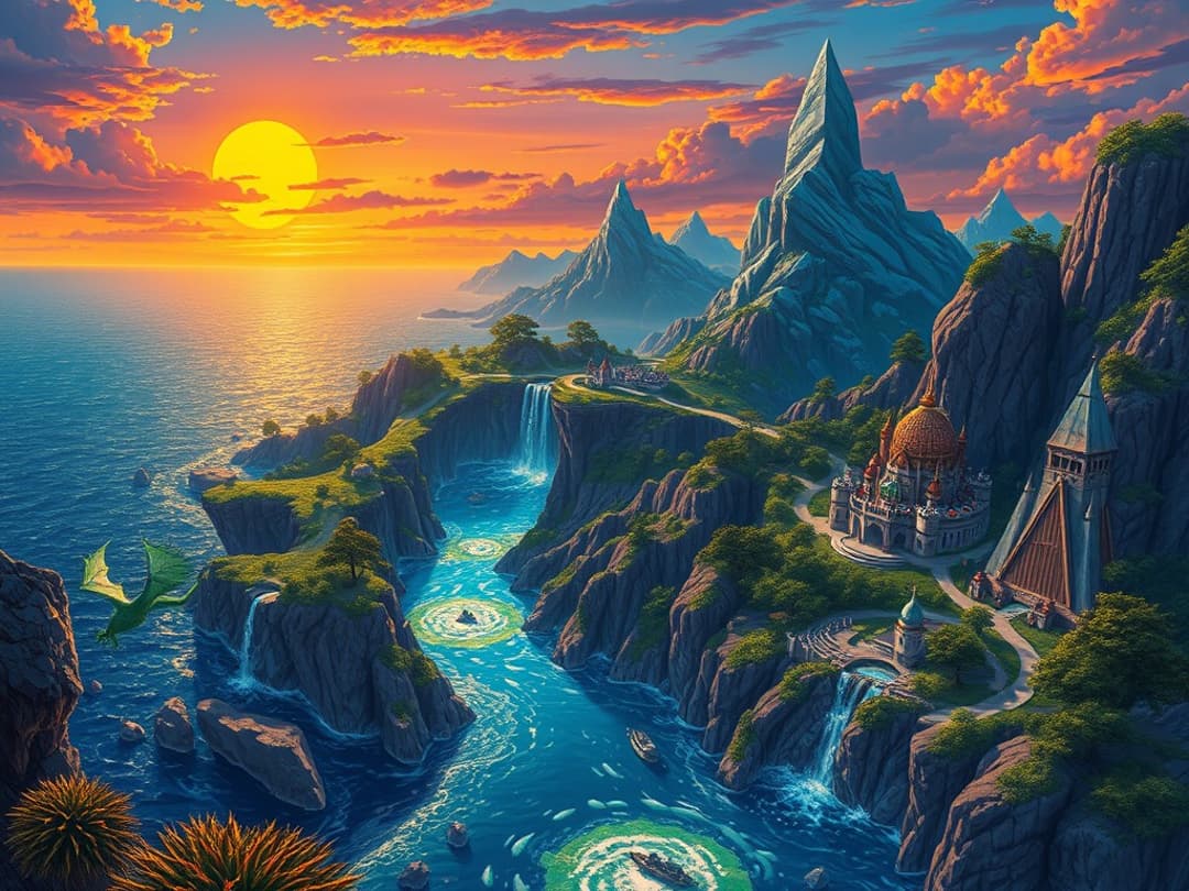 fantasy continent illustration