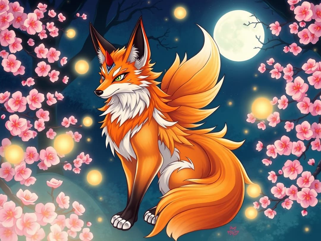 kitsune illustration