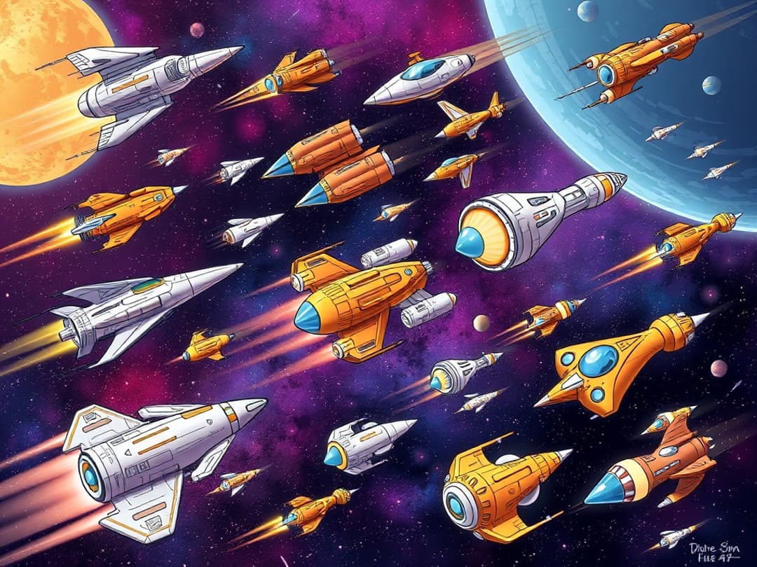 Spaceship name generator illustration